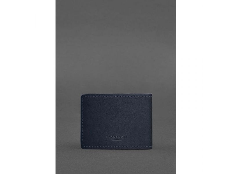 Универсальная кожаная обложка для удостоверения темно-синяя, фото 3