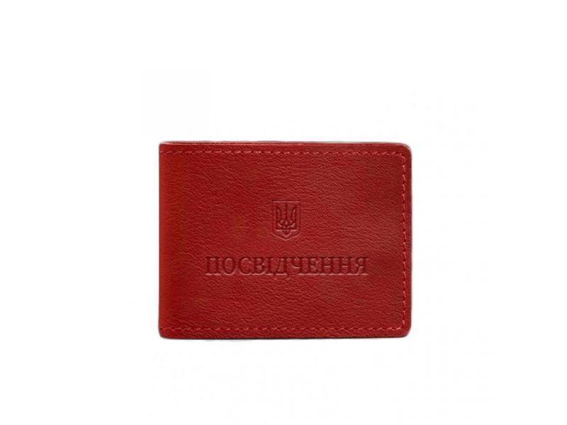 Универсальная кожаная обложка для удостоверения красная, фото 5