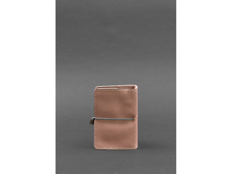 Женский кожаный кард-кейс 7.0 рожевый Краст, фото 4