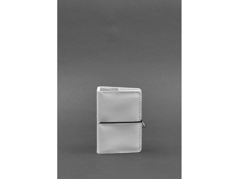 Женский кожаный кард-кейс 7.0 белый Краст, фото 1