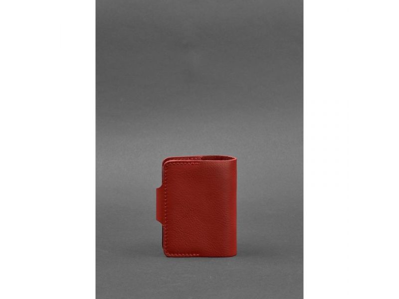 Женский кожаный кард-кейс 7.1 (Книжечка) красный, фото 4