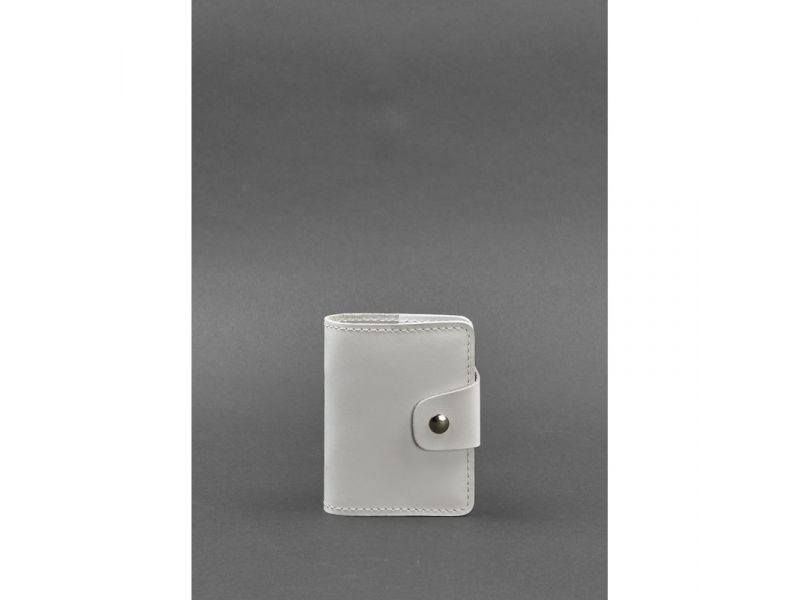 Женский кожаный кард-кейс 7.1 (Книжечка) белый, фото 1