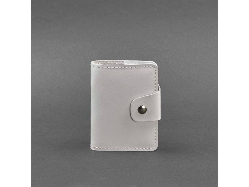 Женский кожаный кард-кейс 7.1 (Книжечка) белый, фото 5