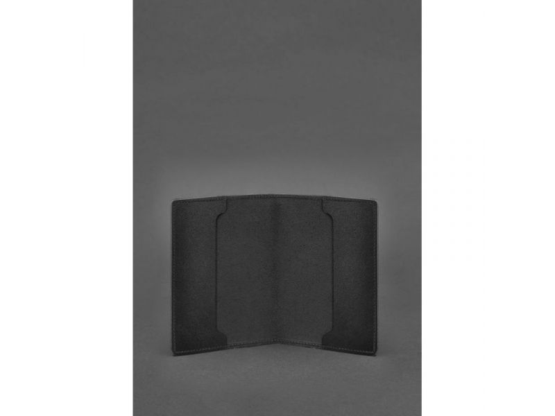 Кожаная обложка для служебного удостоверения военнослужащего Госспецсвязи Черная, фото 2