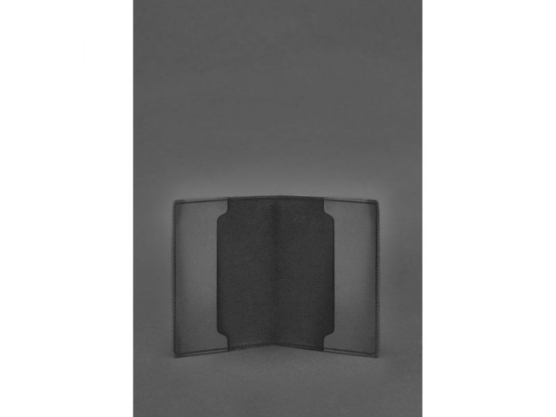 Кожаная обложка для служебного удостоверения военнослужащего Госспецсвязи Черная, фото 3