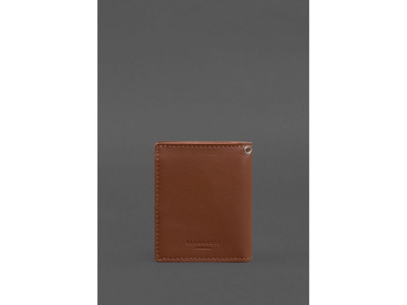 Кожаная обложка для удостоверения офицера ДПСУ (три кармана) светло-коричневая, фото 6