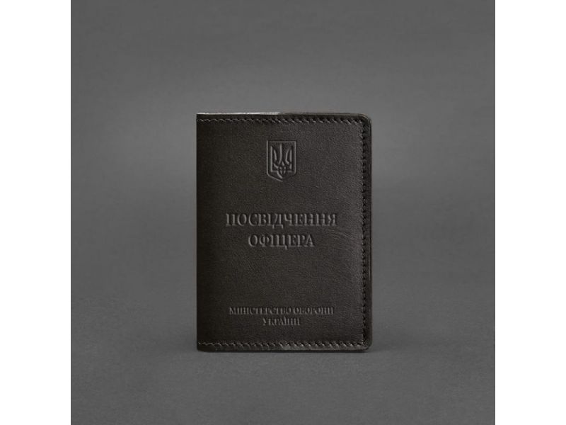 Кожаная обложка для удостоверения офицера 9.0 темно-коричневая, фото 4