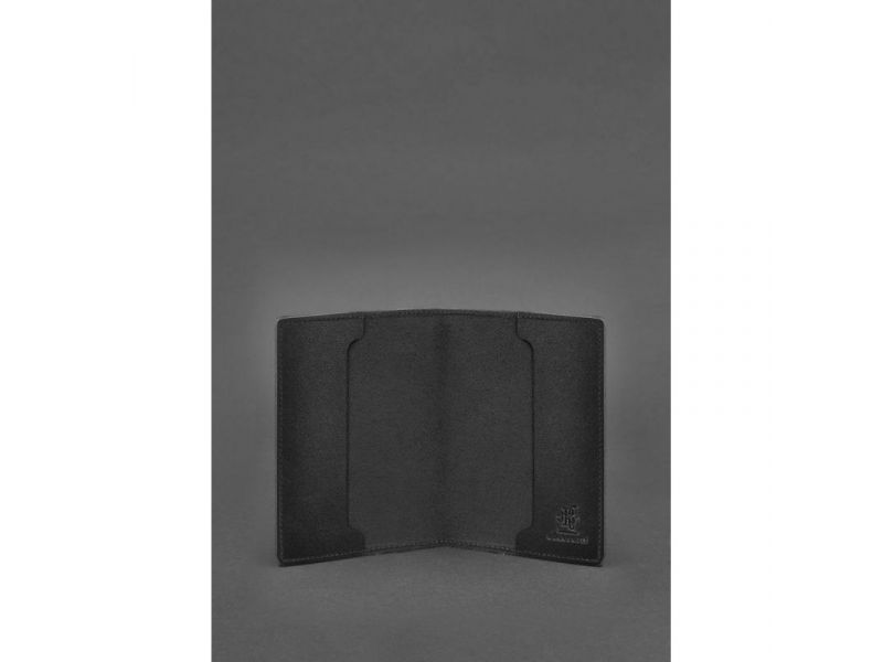 Кожаная обложка для удостоверения офицера 9.0 Черная, фото 2