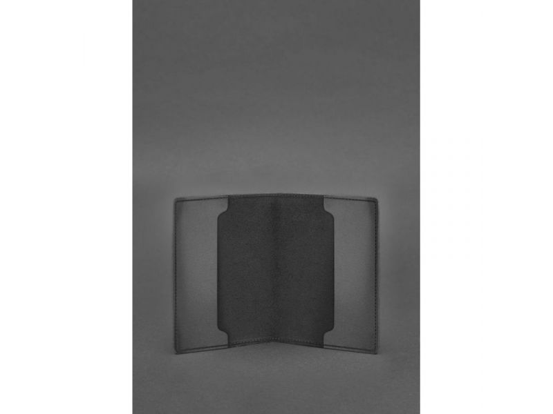 Кожаная обложка для удостоверения офицера 9.0 Черная, фото 3