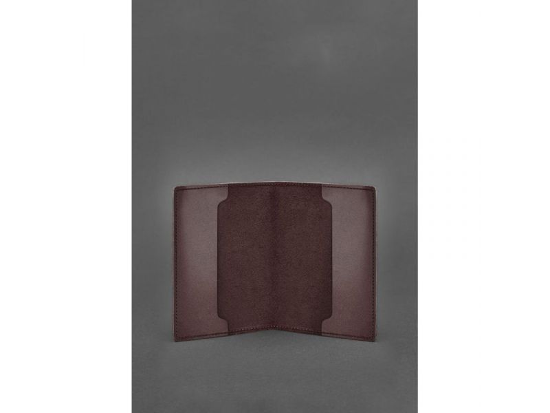 Кожаная обложка для удостоверения офицера 9.0 бордовая, фото 4