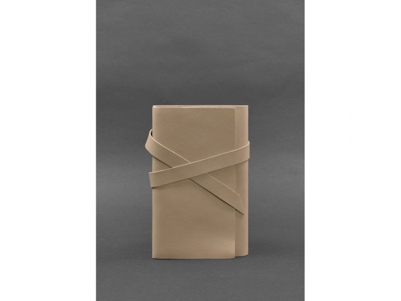 Женский кожаный блокнот (Софт-бук) 1.0 Светло-бежевый, фото 1