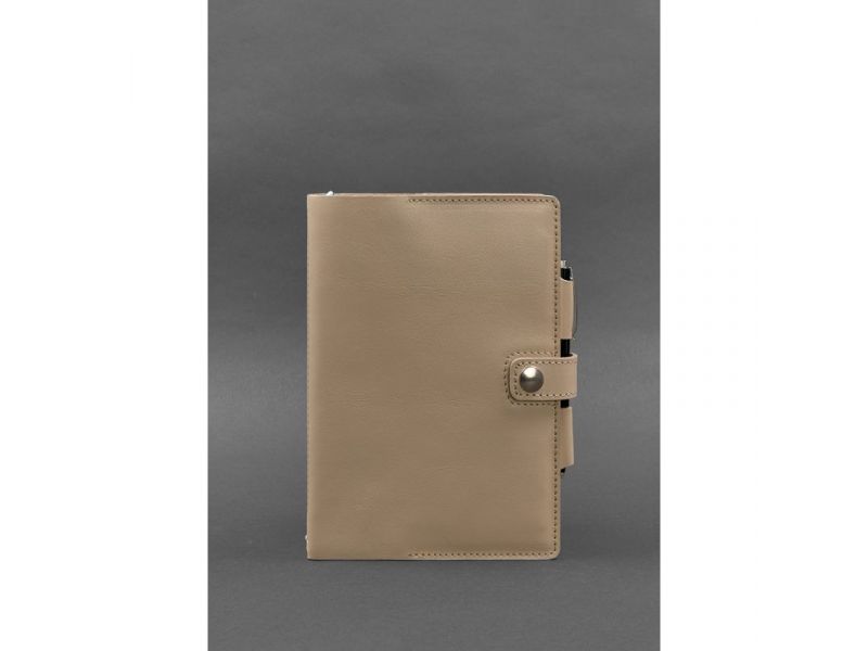 Кожаный блокнот (Софт-бук) 4.0 светло-бежевый, фото 1