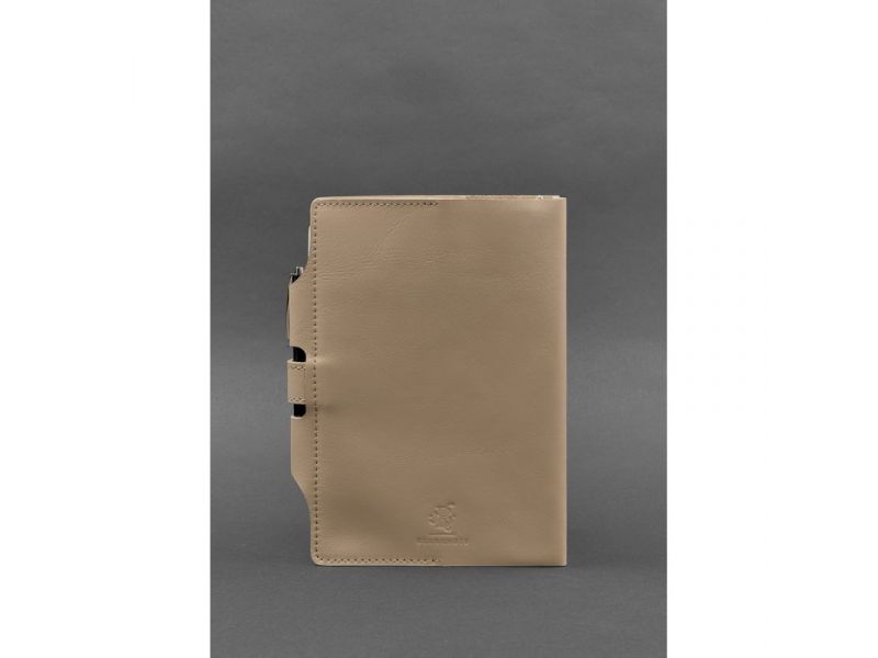 Кожаный блокнот (Софт-бук) 4.0 светло-бежевый, фото 4