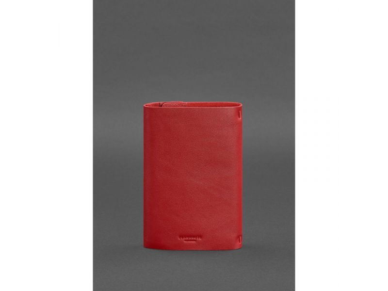 Кожаный блокнот софт-бук 7.0 красный Краст, фото 4