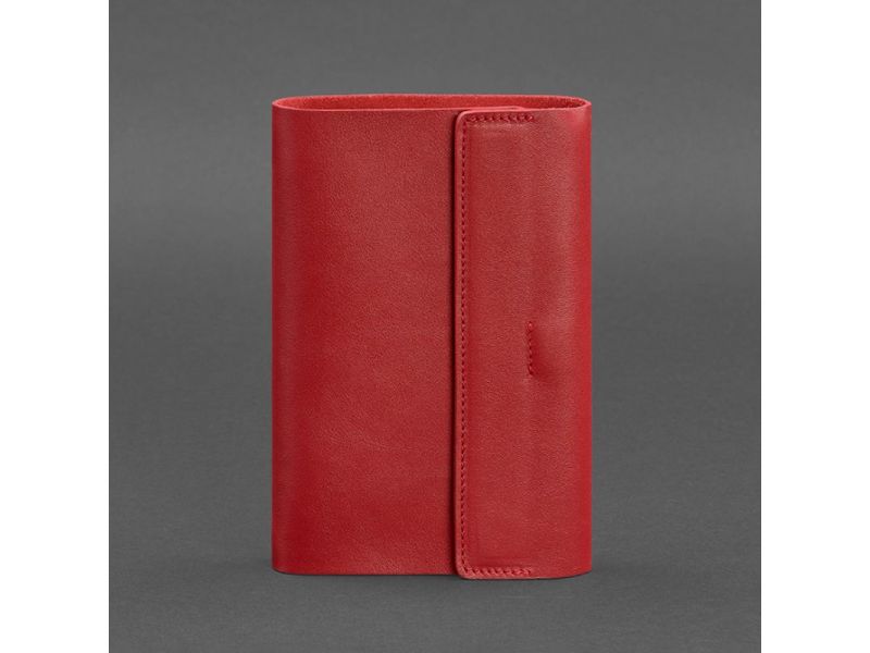 Кожаный блокнот софт-бук 7.0 красный Краст, фото 5