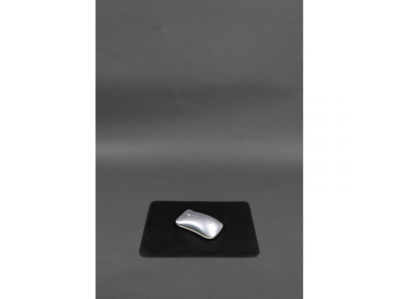 Коврик для мышки из натуральной кожи 1.0 черный краст, фото 2