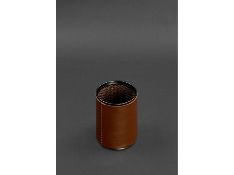 Набор для рабочего стола из натуральной кожи 1.0 светло-коричневый краст, фото 9