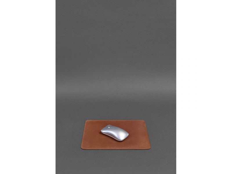 Коврик для мышки из натуральной кожи 1.0 светло-коричневый Crazy Horse, фото 2