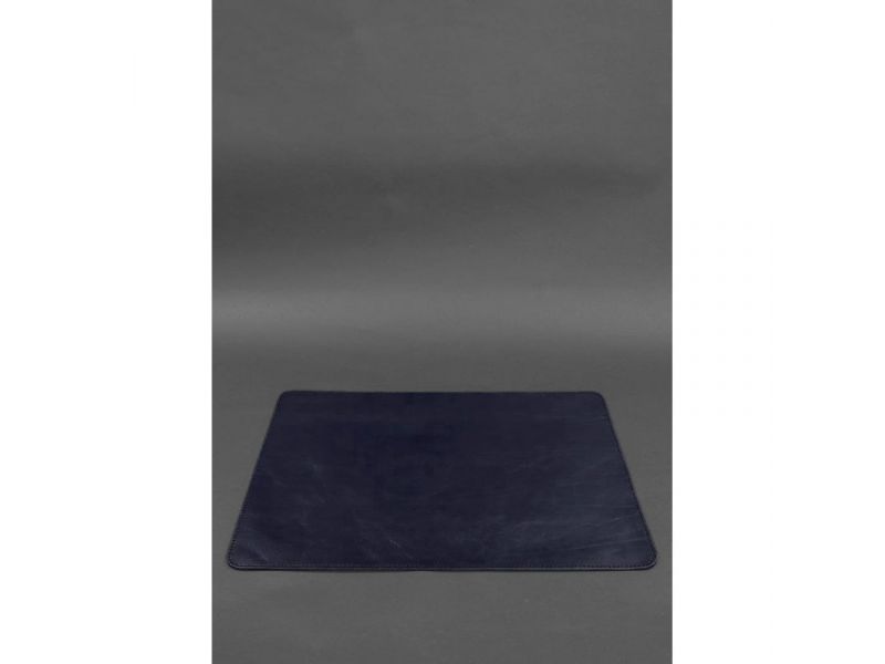 Набор для рабочего стола из натуральной кожи 1.0 темно-синий краст, фото 5
