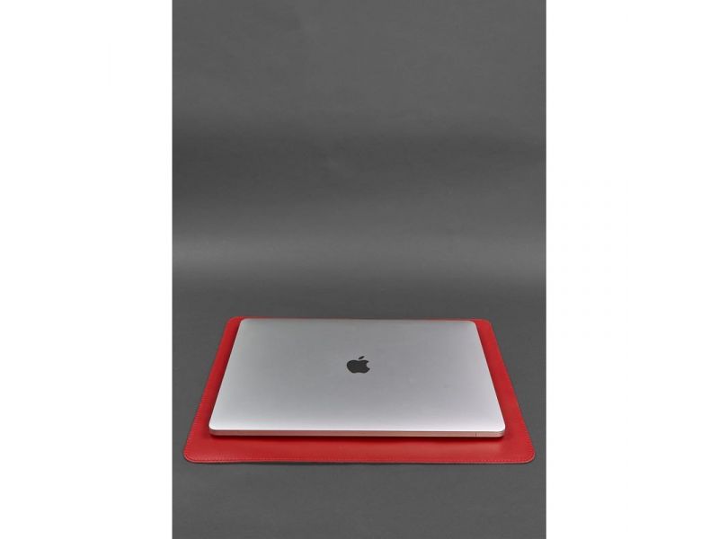 Набор для рабочего стола из натуральной кожи 1.0 красный краст, фото 4