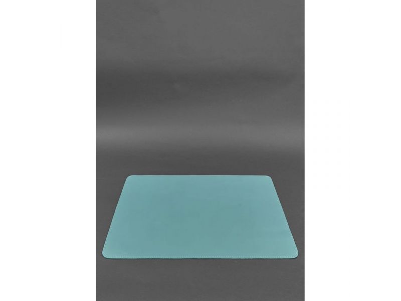 Набор для рабочего стола из натуральной кожи 1.0 бирюзовый краст, фото 5