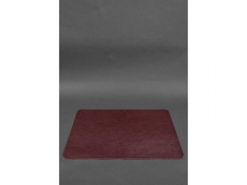 Набор для рабочего стола из натуральной кожи 1.0 бордовый краст, фото 5