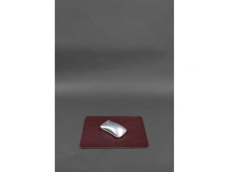 Набор для рабочего стола из натуральной кожи 1.0 бордовый краст, фото 6