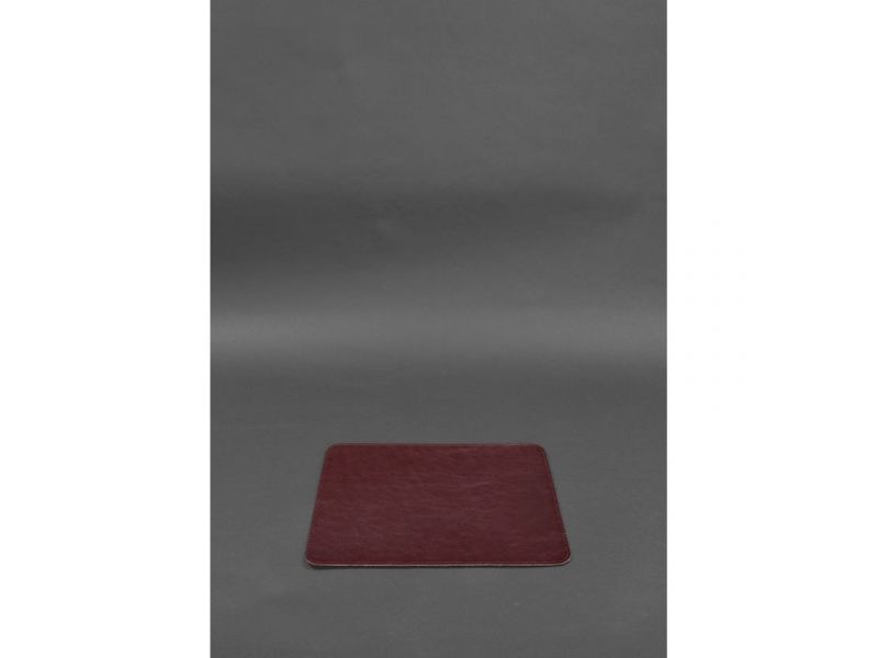 Набор для рабочего стола из натуральной кожи 1.0 бордовый краст, фото 7