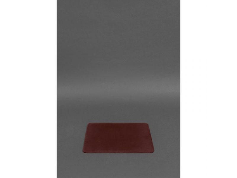 Коврик для мышки из натуральной кожи 1.0 бордовый Crazy Horse, фото 1