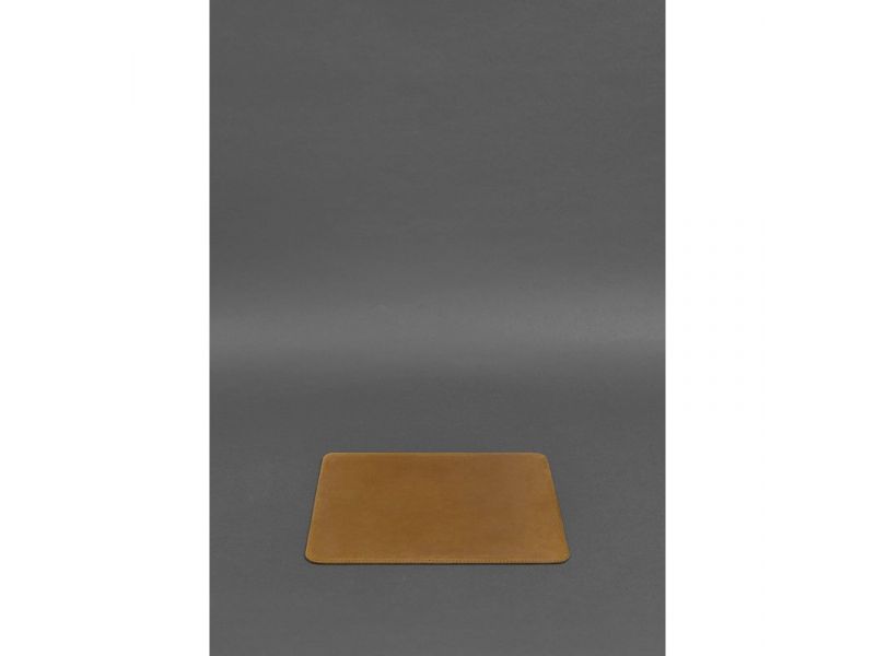 Коврик для мышки из натуральной кожи 1.0 желтый Crazy Horse, фото 1