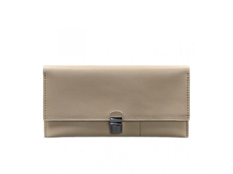 Кожаный женский тревел-кейс Journey 2.0 Светло-бежевый, фото 6