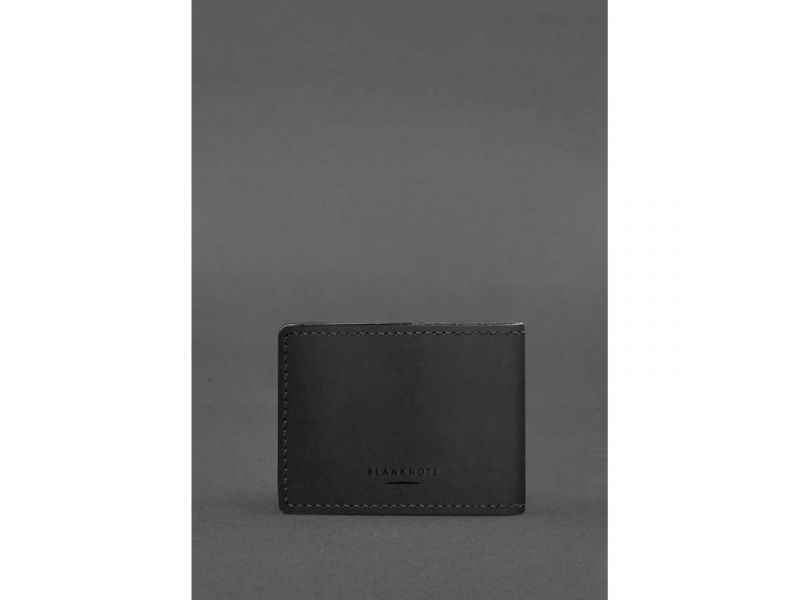 Универсальная кожаная обложка для удостоверения черная Crazy Horse, фото 3