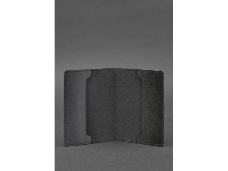 Кожаная обложка для военного билета офицера запаса 8.0 Черная, фото 2