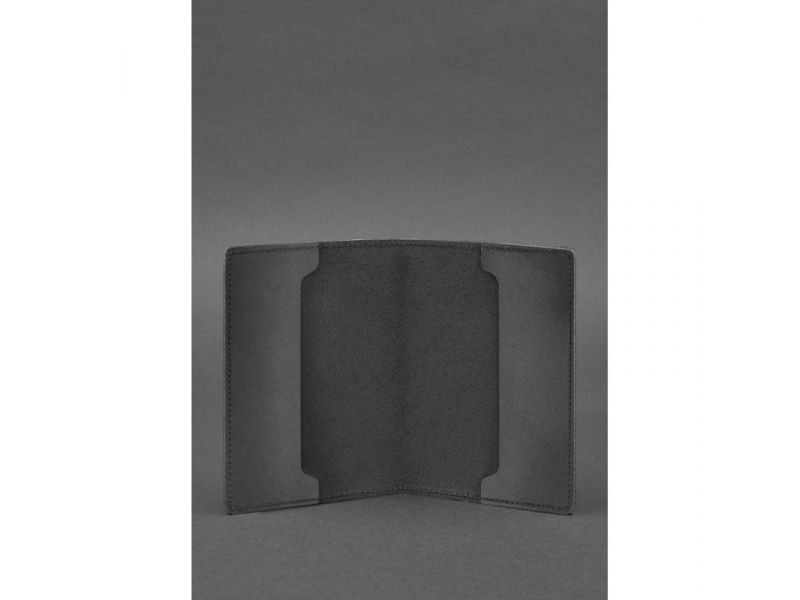 Кожаная обложка для военного билета офицера запаса 8.0 Черная, фото 3