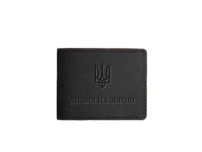 Кожаная обложка для разрешения на оружие Черная, фото 5