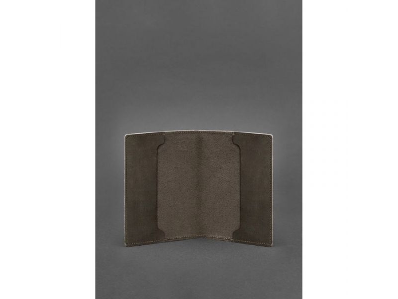 Кожаная обложка для удостоверения офицера 9.0 темно-коричневая Crazy Horse, фото 2