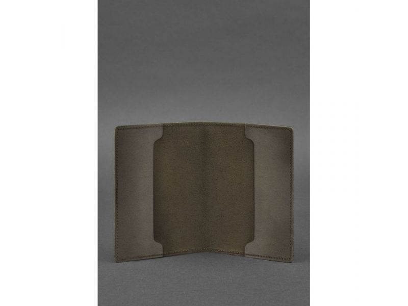 Кожаная обложка для военного билета офицера запаса 8.0 темно-коричневая Crazy Horse, фото 3