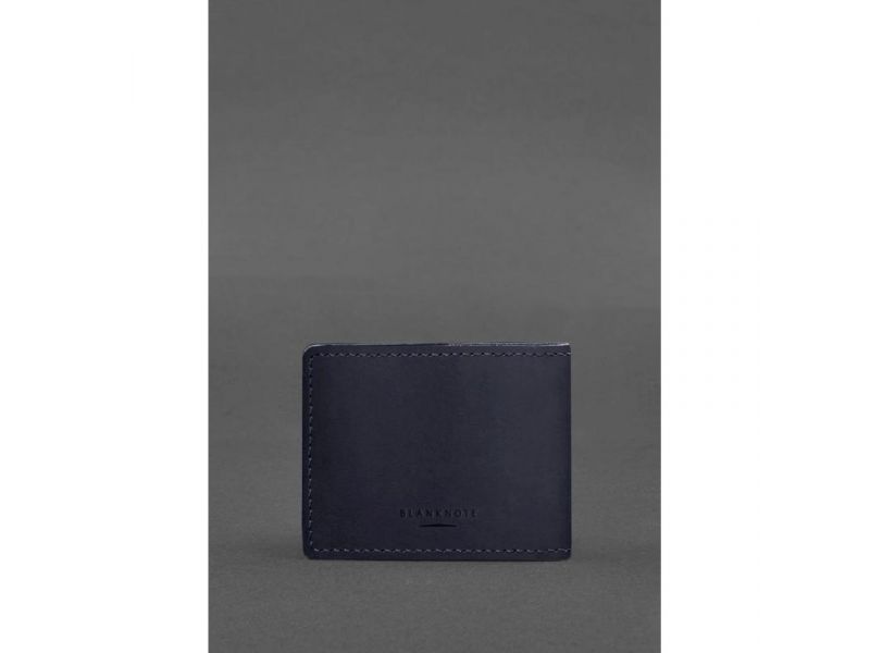 Кожаная обложка для разрешения на оружие темно-синяя Crazy Horse, фото 3