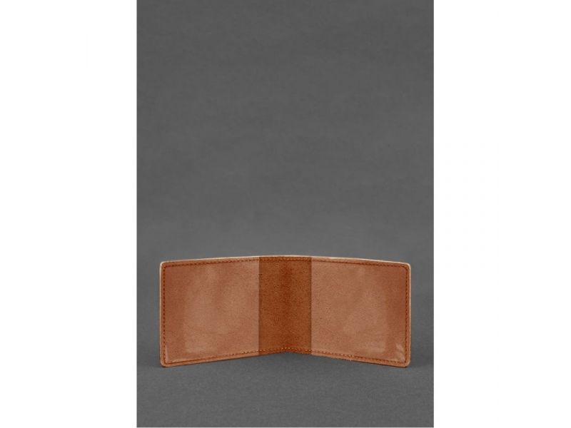 Кожаная обложка для разрешения на оружие светло-коричневая Crazy Horse, фото 3