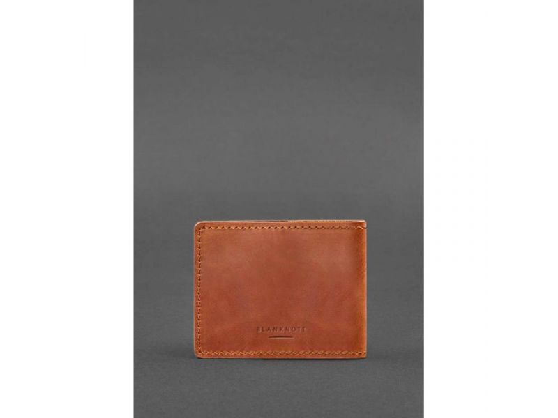 Кожаная обложка для разрешения на оружие светло-коричневая Crazy Horse, фото 4