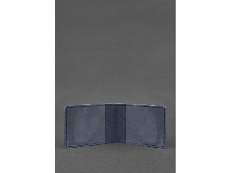 Кожаная обложка для разрешения на оружие темно-синяя, фото 2