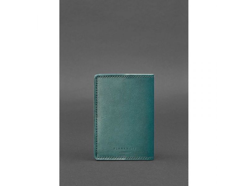 Кожаная обложка для военного билета офицера запаса 8.0 зеленая, фото 4