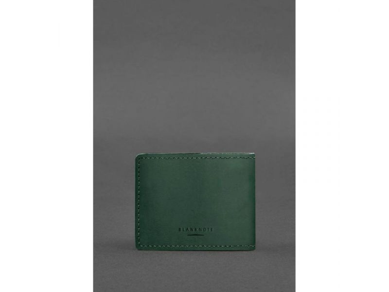 Кожаная обложка для разрешения на оружие зеленая Crazy Horse, фото 3