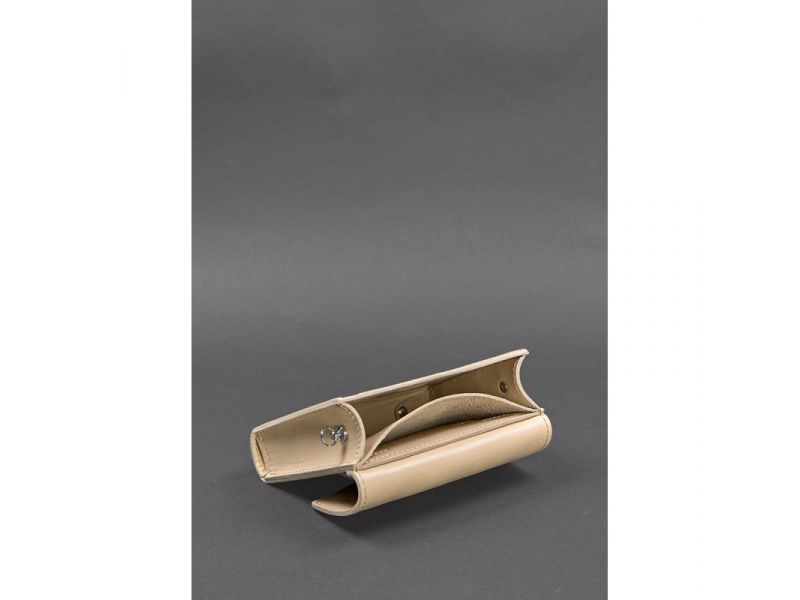 Набор женских кожаных сумок Mini поясная/кроссбоди светло-бежевый, фото 5