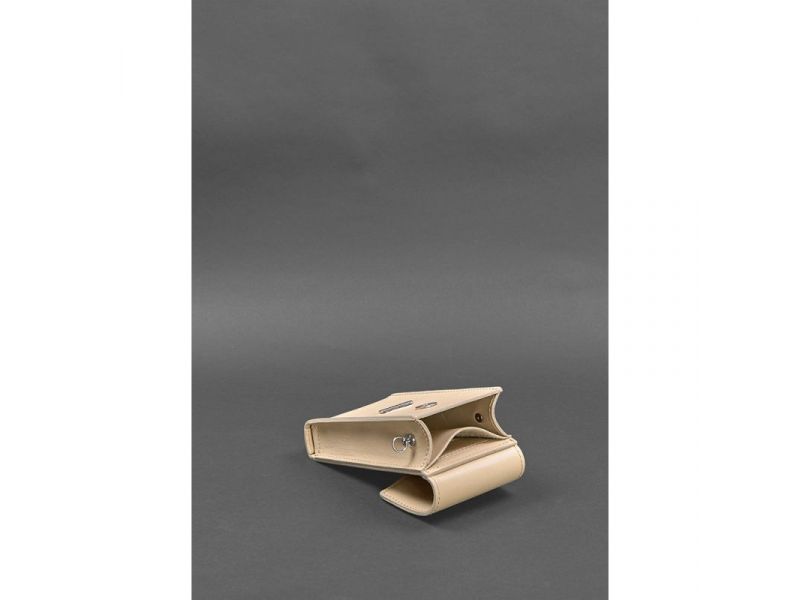 Набор женских кожаных сумок Mini поясная/кроссбоди светло-бежевый, фото 9