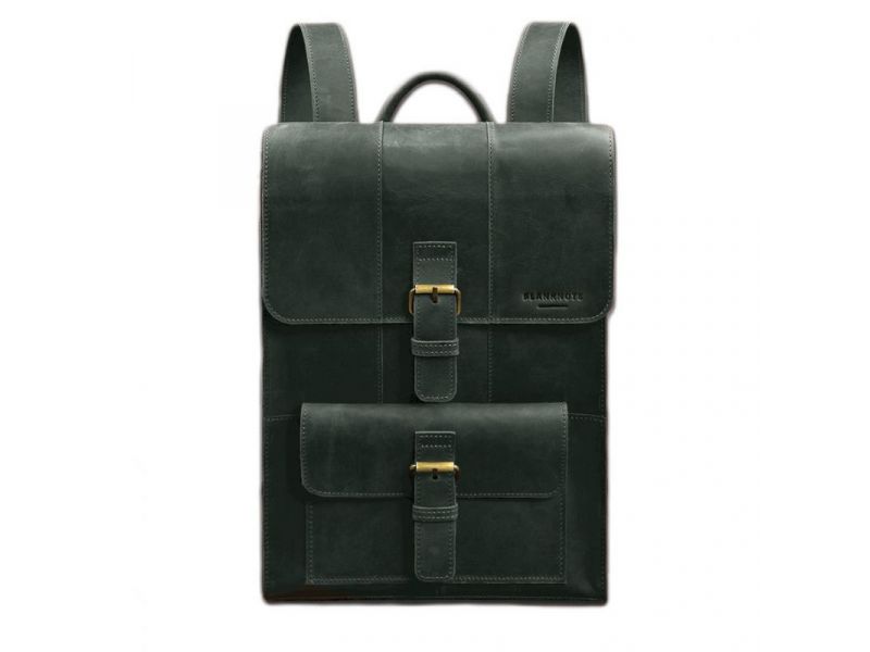 Кожаный рюкзак Brit зеленый Crazy Horse, фото 5