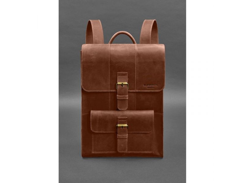 Кожаный рюкзак Brit свето-коричневый Crazy Horse, фото 1