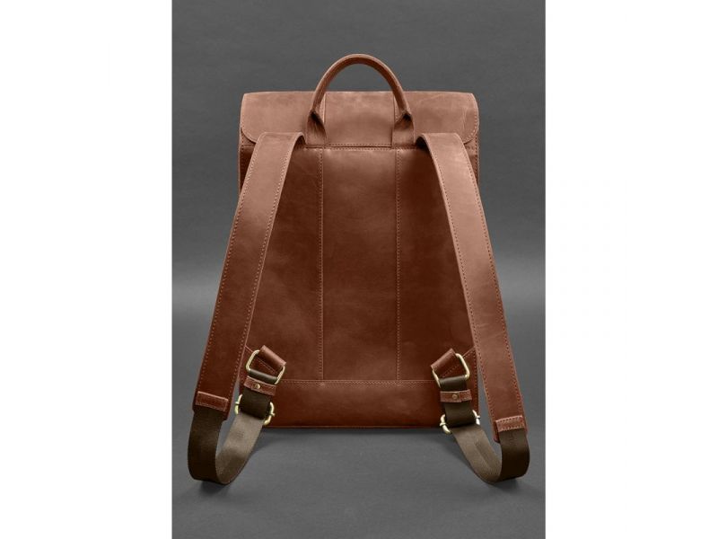 Кожаный рюкзак Brit свето-коричневый Crazy Horse, фото 3