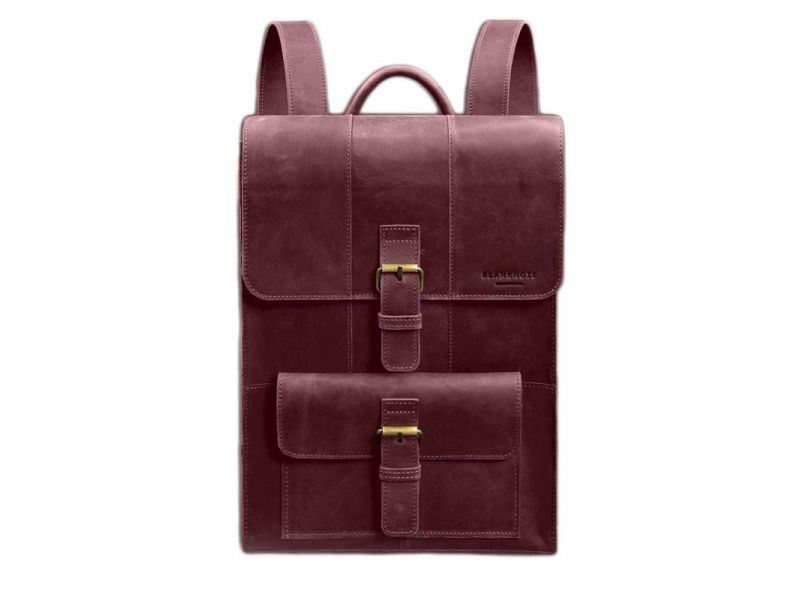 Кожаный рюкзак Brit бордовый Crazy Horse, фото 5