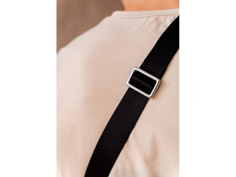 Кожаный мужской рюкзак (сумка-слинг) на одно плечо черный Saffiano, фото 10